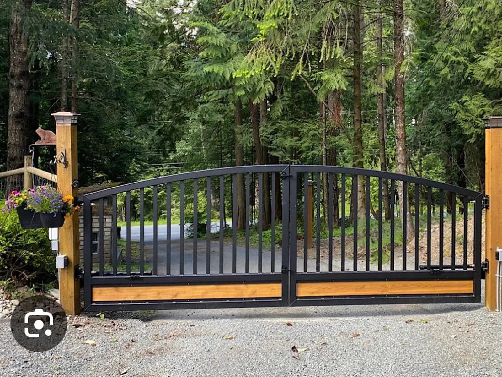 Custom gate installation by Ark Fence
