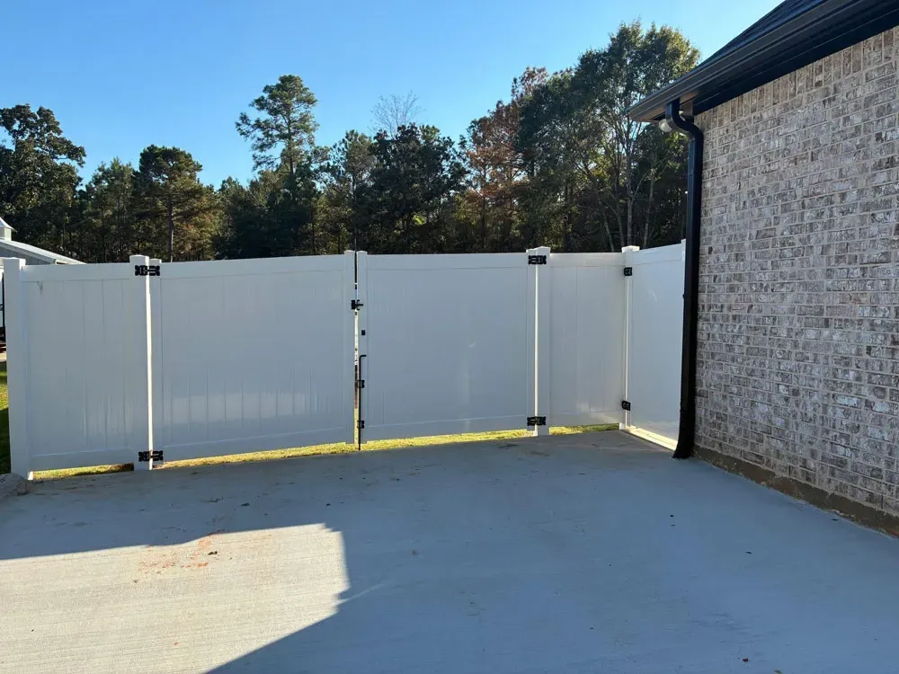 Residential gate installed by Ark Fence
