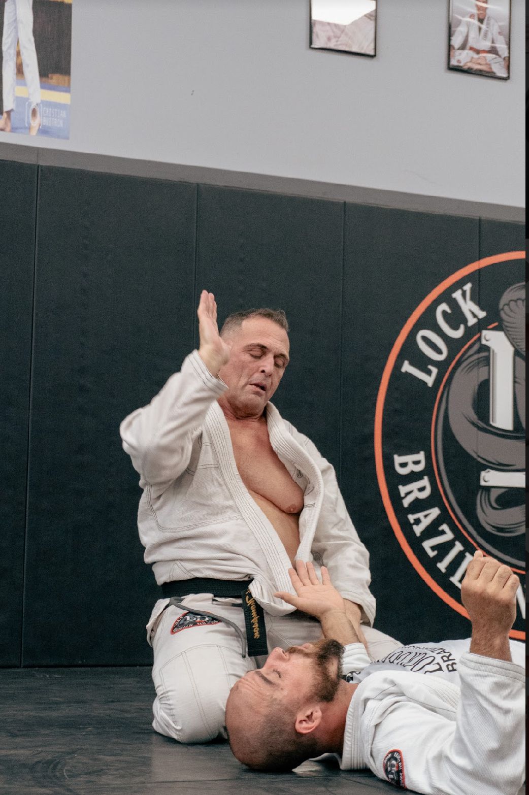 Adults practicing grappling drills at Lockdown BJJ in Lake Ronkonkoma, NY for strength, and cardio.