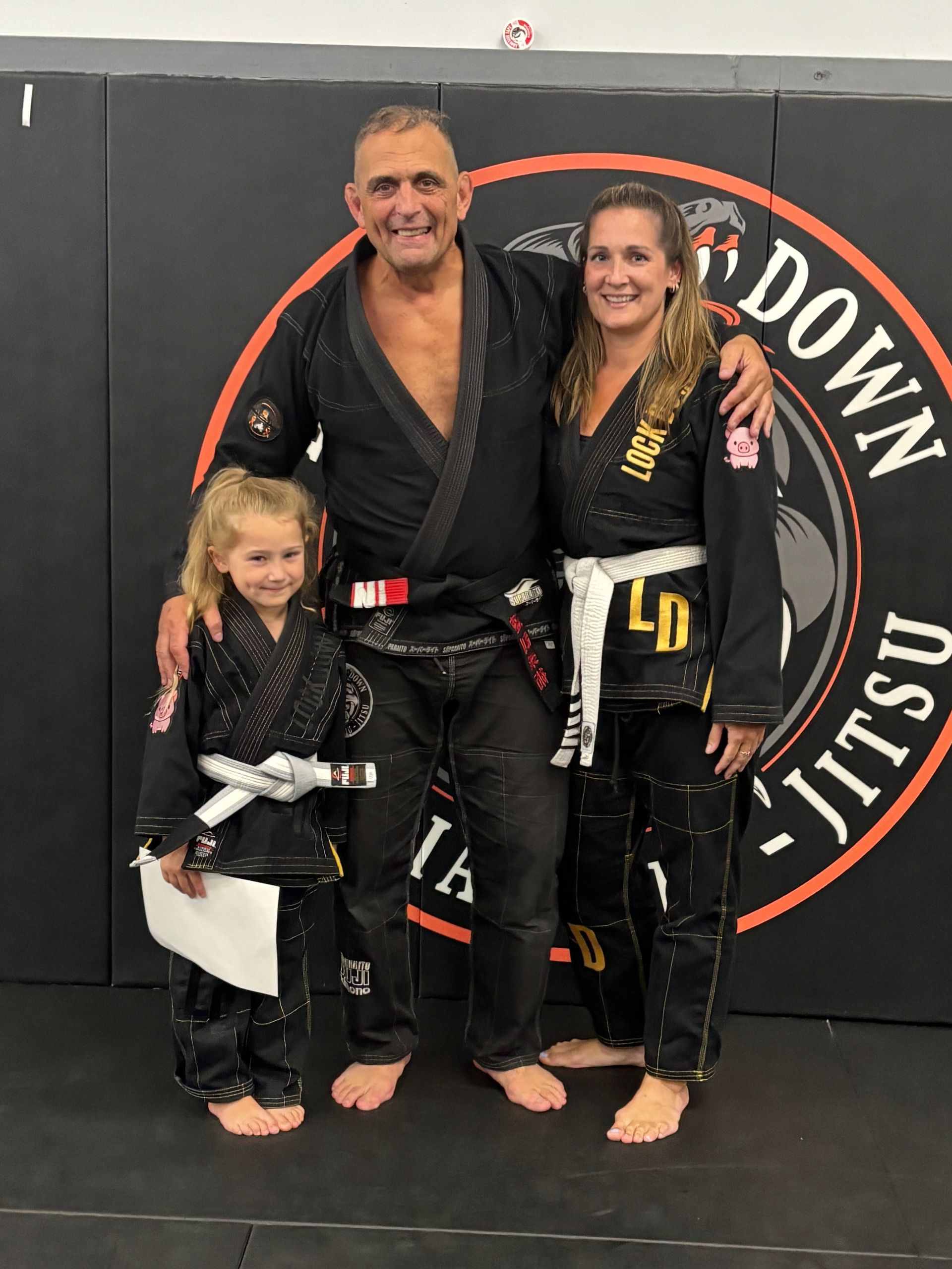 Kids practice controlled grappling in a Lockdown BJJ class in Lake Ronkonkoma, NY.