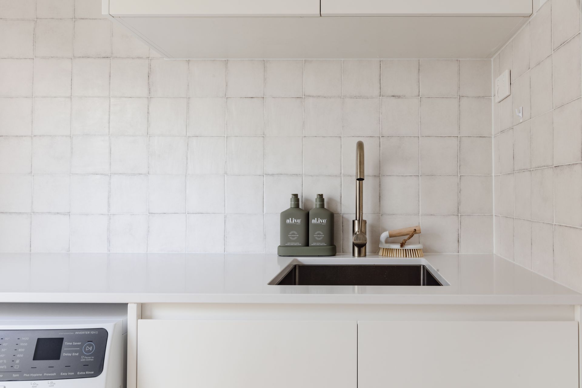 White painted cabinet of laundries — Laundry Cabinets in Port Macquarie, NSW