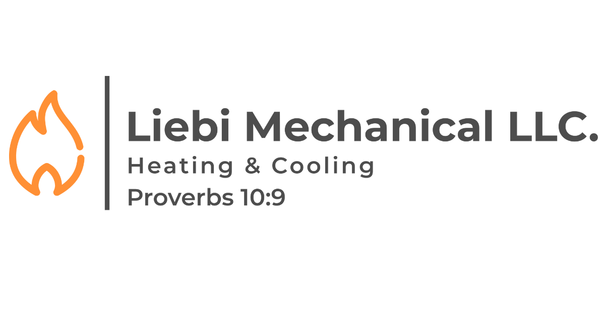 A logo for liebi mechanical llc , heating and cooling.