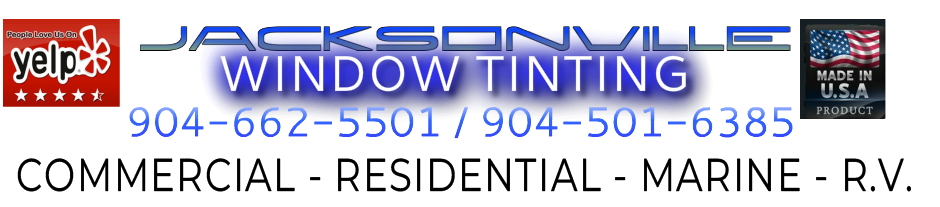 A logo for jacksonville window tinting is shown