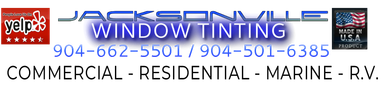 A logo for jacksonville window tinting is shown