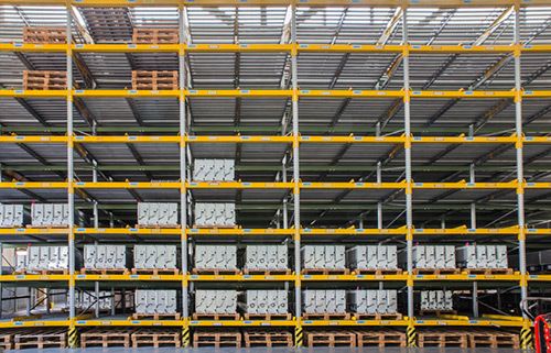 Warehouse in Melbourne with shelves of products