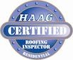 The logo for a roofing inspector is a certified roofing inspector.