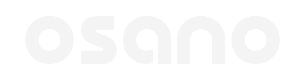 White Osano logo on transparent background