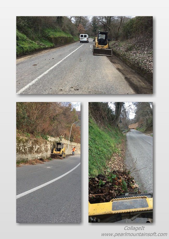 pulizia banchina stradale