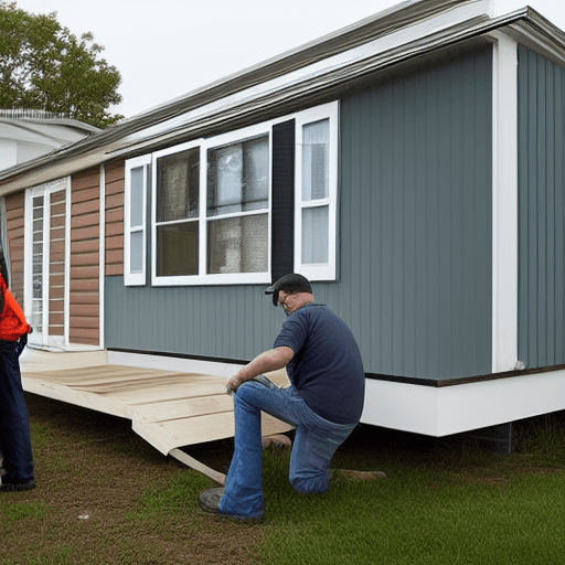 fixing the skirting on a manufactured home