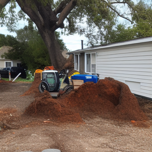 removing tree roots outside mobile home