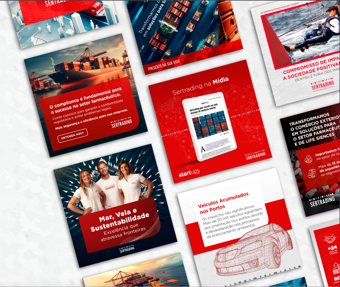 Um monte de cartas vermelhas e pretas estão sobre uma mesa.