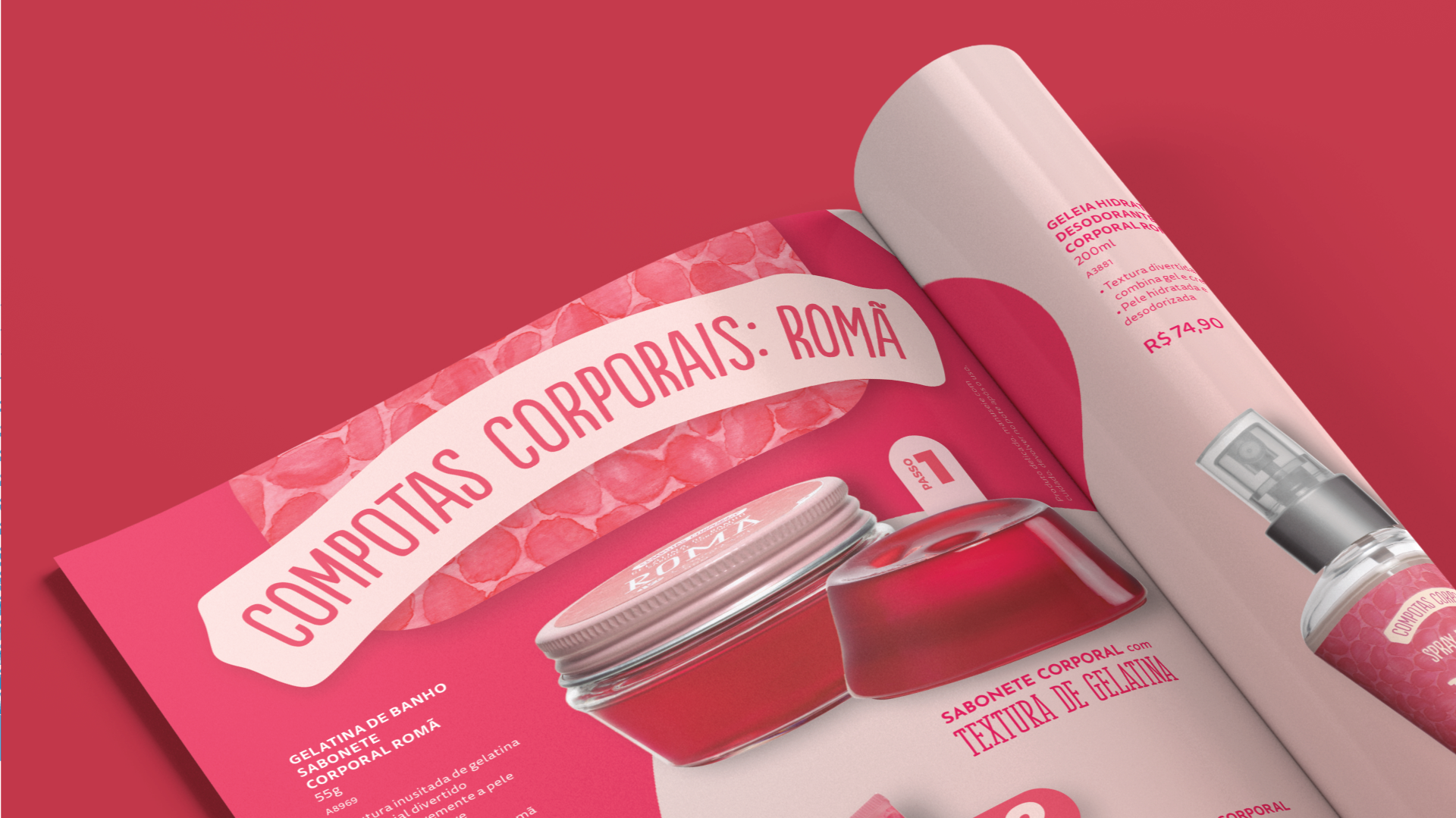 Uma revista está aberta em uma página que diz compostas corporais roma