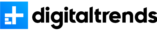 Digital Trends logo: blue square with white plus sign, followed by black text 