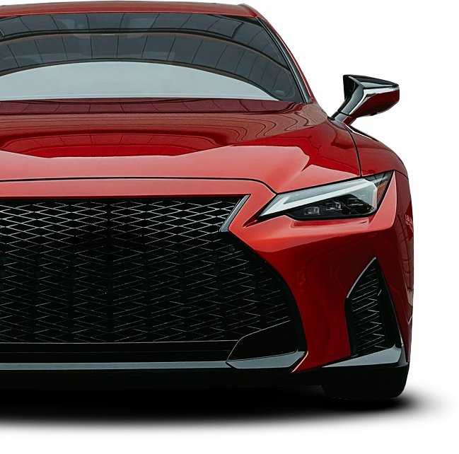 A close up of a red car on a white background | Brakes For Less