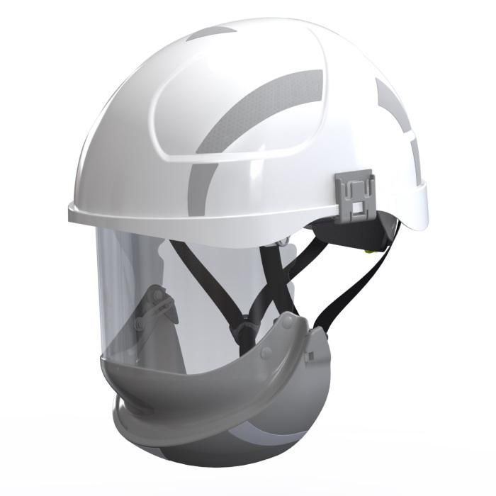 Veiligheidshelm + gelaatsscherm vlamboog klasse 2 - F113