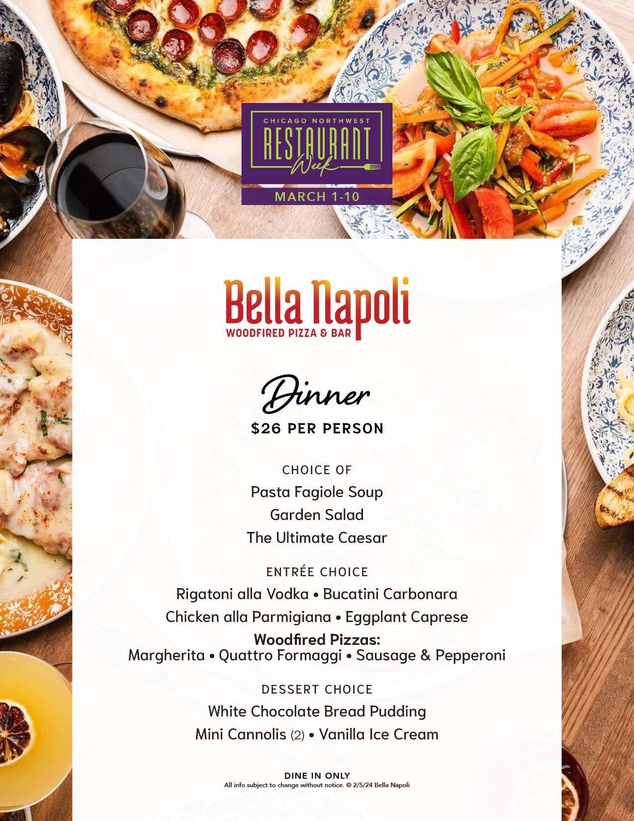 Restaurant Week Bella Napoli