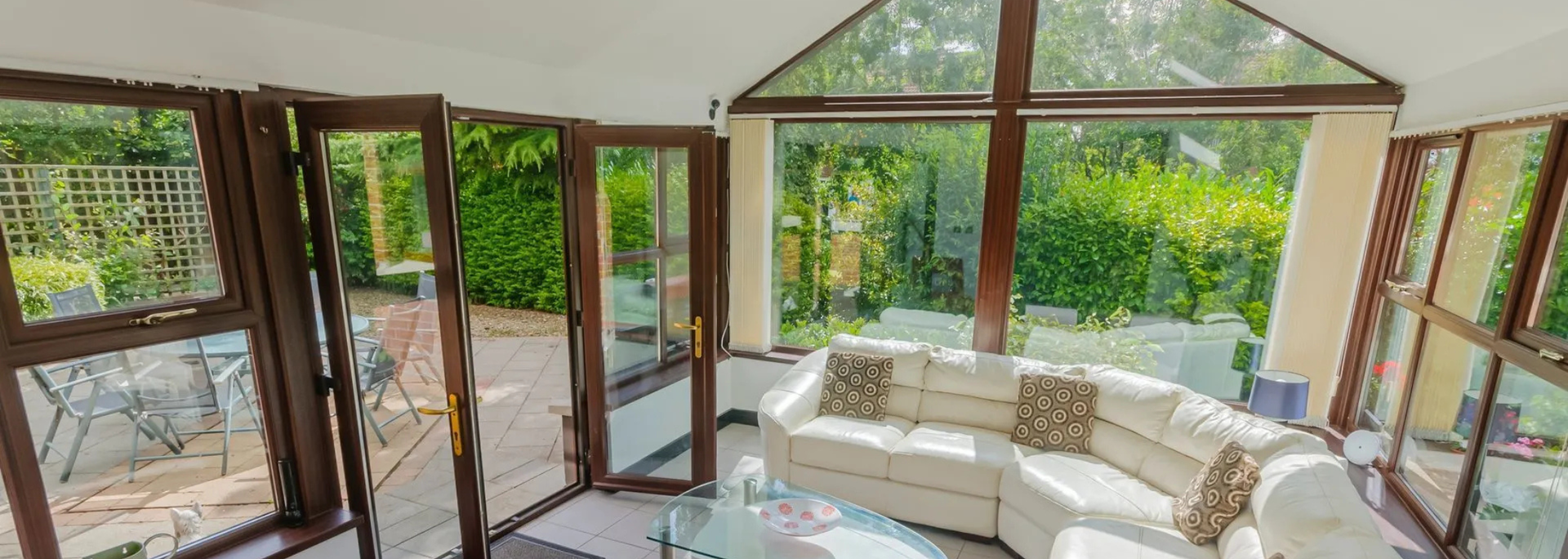 Picture of the inside of a solid roof conservatory. 