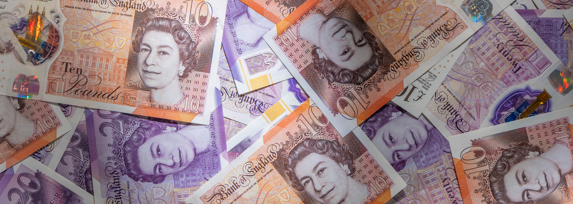 Picture of a pile of money. 