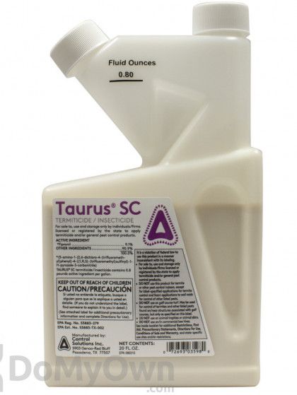 A bottle of taurus sc is shown on a white background