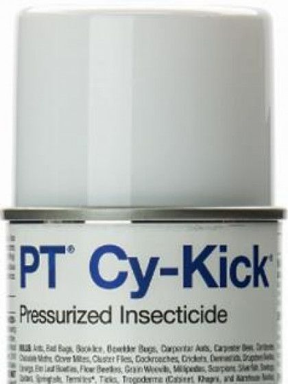 A can of pt cy-kick pressured insecticide