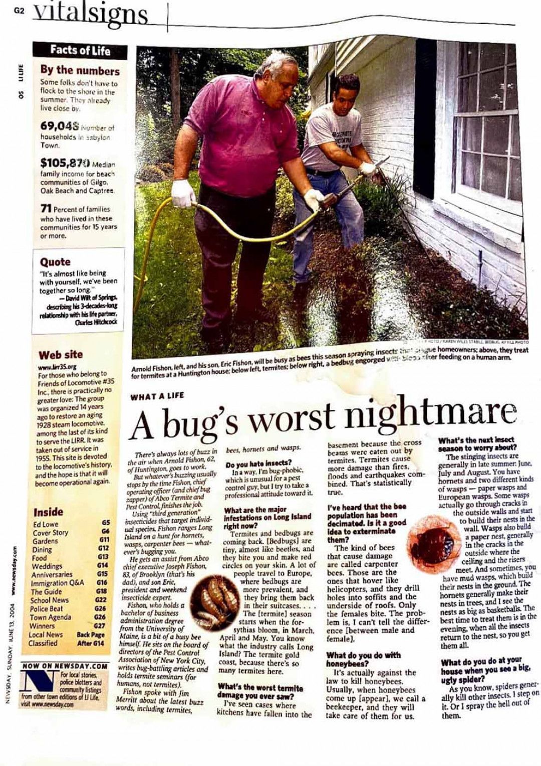 A newspaper article about a bug 's worst nightmare