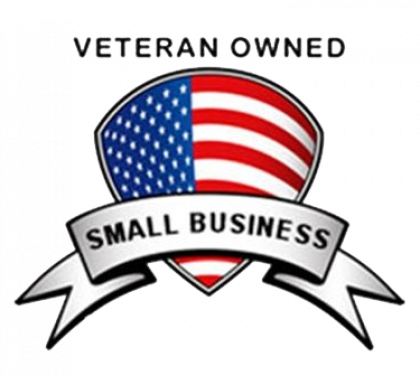 A logo for a veteran owned small business