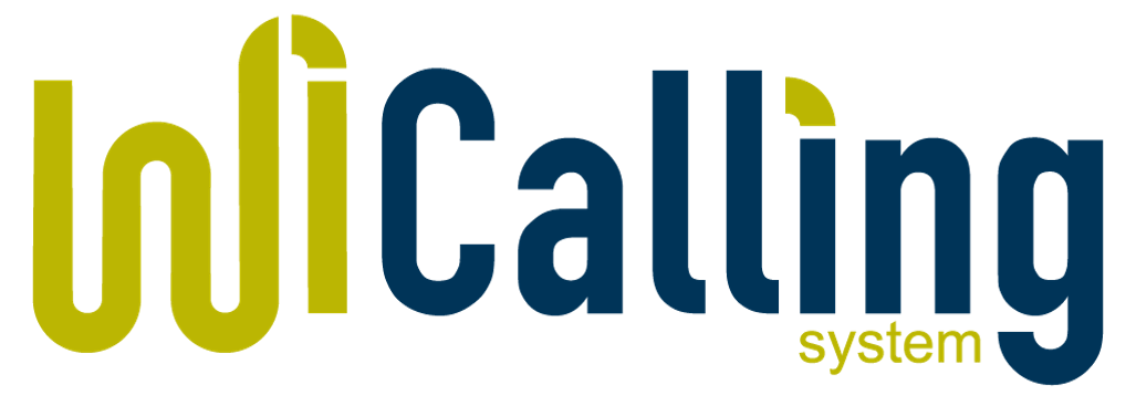 Un logotipo azul y amarillo para indicar el sistema.