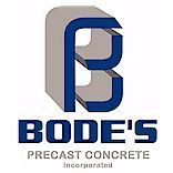 Logo for Bode's Precast Concrete: a blue, stylized