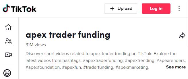 apex trader funding on tik tok
