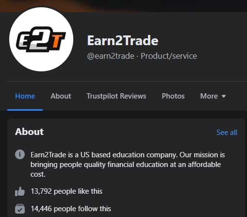 earn2trade facebook account