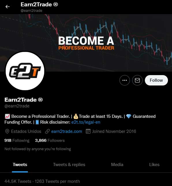 earn2trade twitter account
