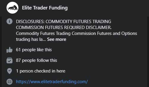 elite trader funding facebook account