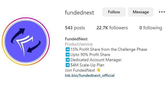 fundednext instagram account