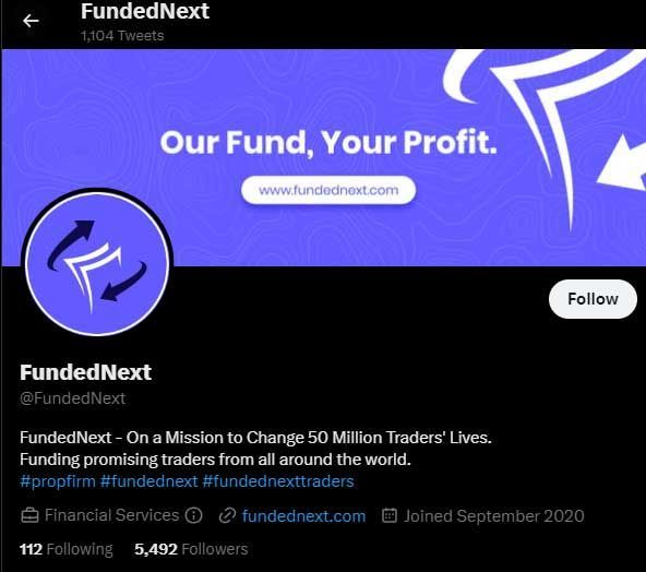 fundednext twitter account