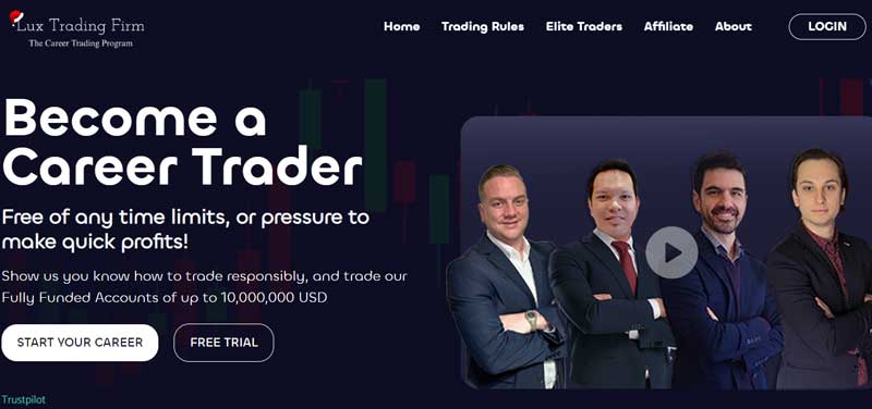 lux trading firm forex trader funding program with TradingView