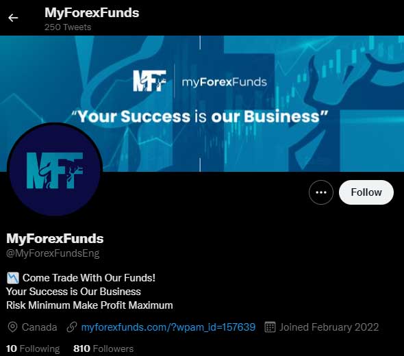 myforexfunds twitter account