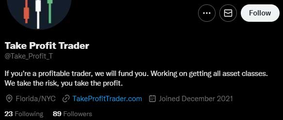 take profit trader twitter account