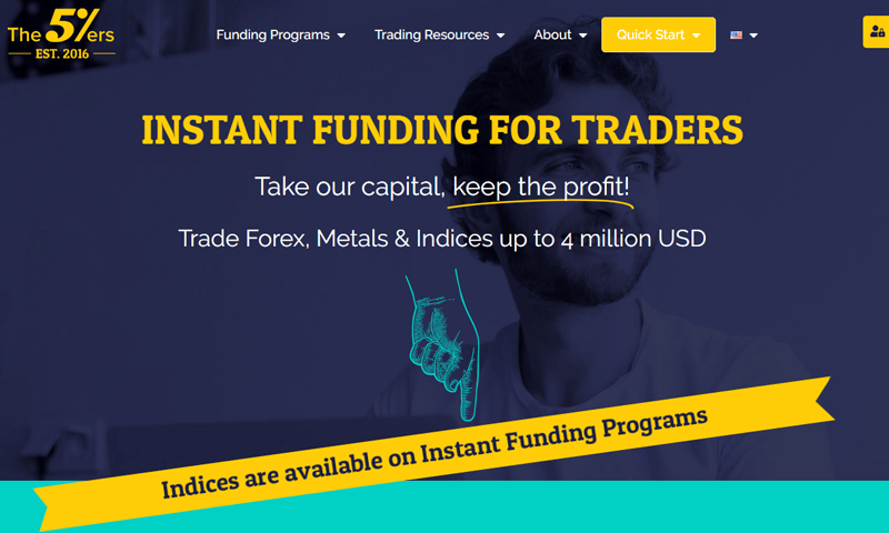 The5%ers trader funding program