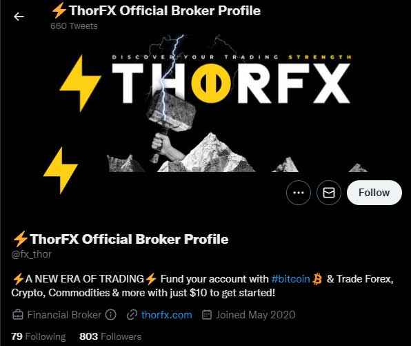 ThorFx Twitter Account