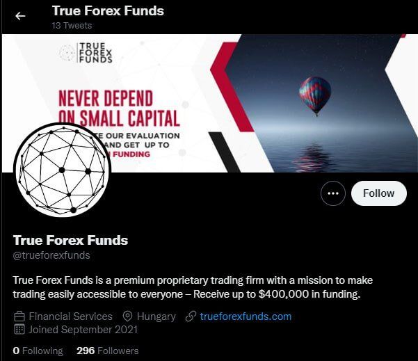 true forex funds twitter account
