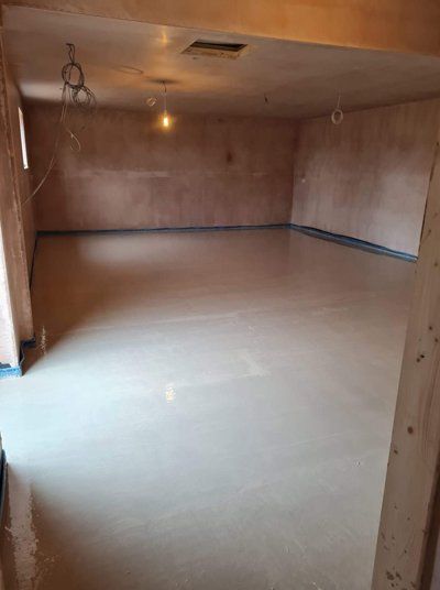 empty room with new plastering