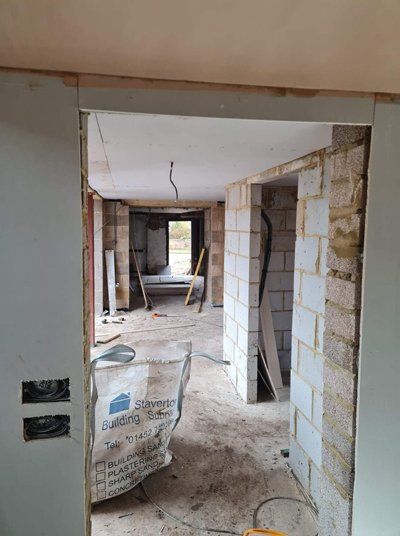 hallway with new dry lining