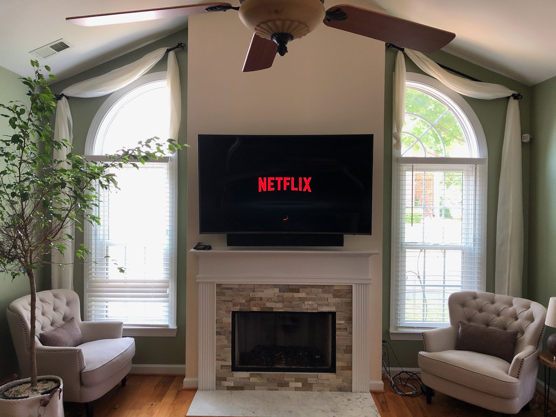 TV Mounting over fireplace mantel