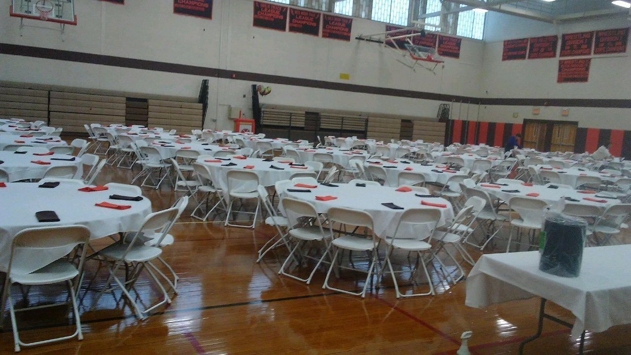 TNT Table and Chair Rentals at Agawam High School in Agawam MA