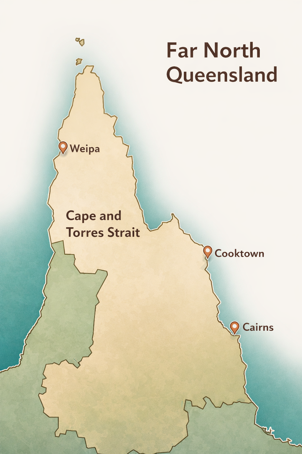 Map of Far North Queensland — FNQ Footprints Plumbing In Whitfield, QLD