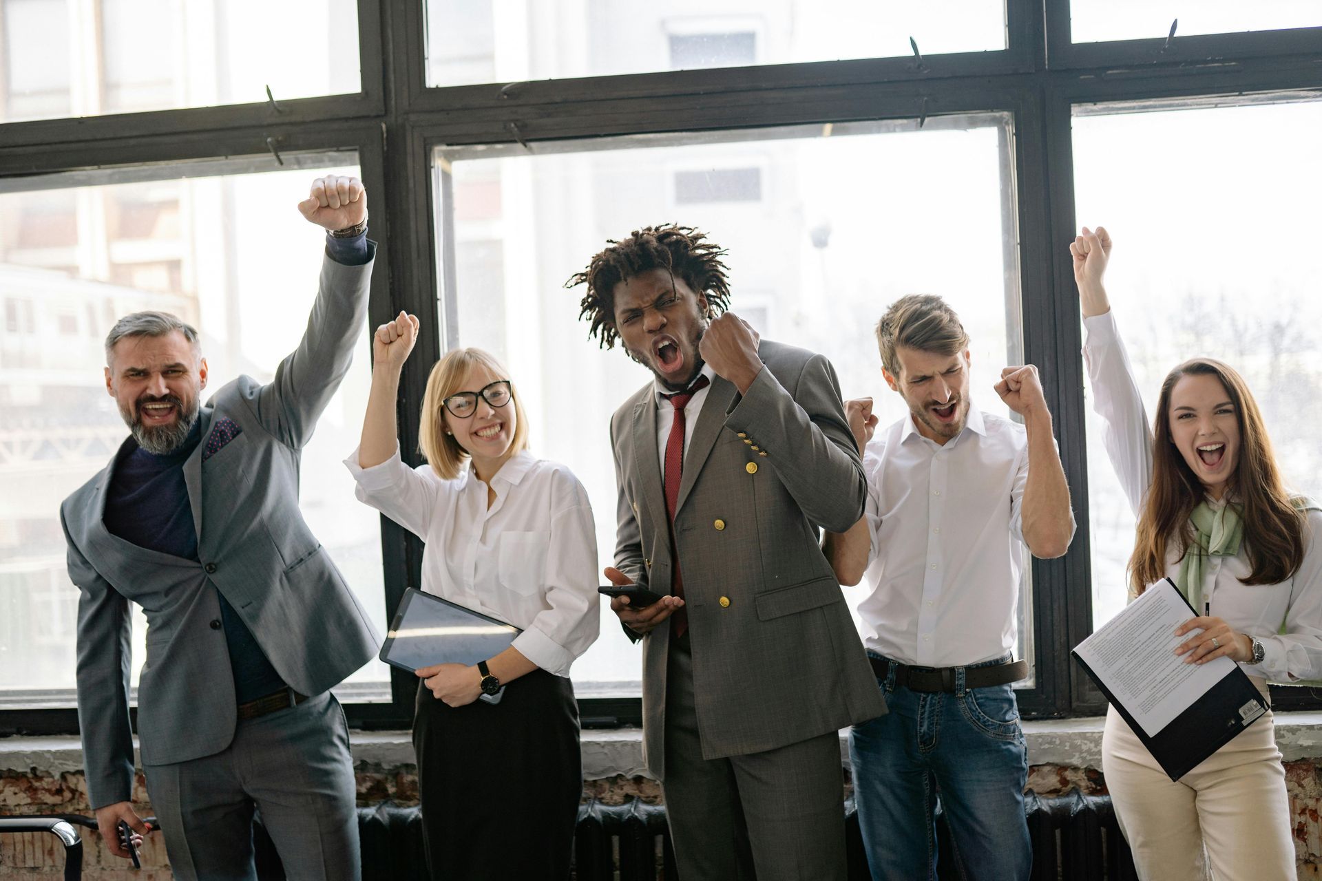 Sales team having success