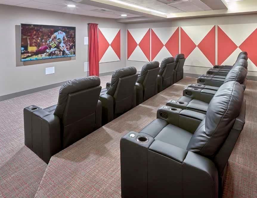 Movie theater at The Maverick in Burien, WA.