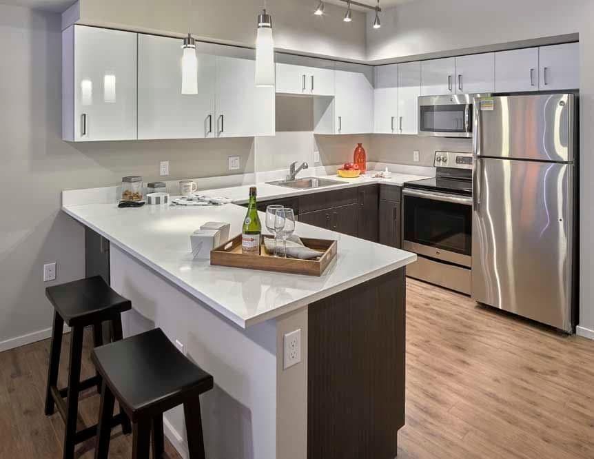 Kitchen at The Maverick in Burien, WA.