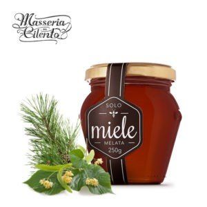 Un barattolo di miele con un'etichetta che dice miele