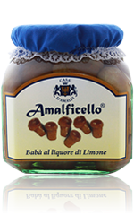 A jar of amalficello baba al liquore di limone